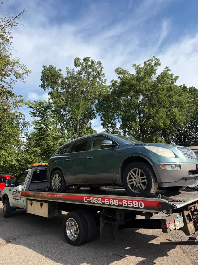 Buick Enclave SUV on a flatbed in Inver Grove Heights, MN