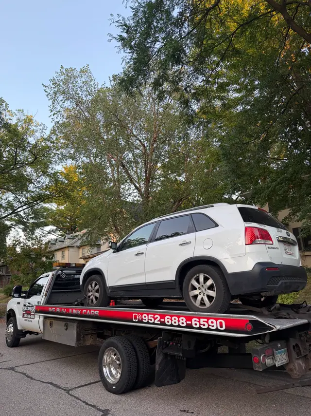 Kia Sorento towed from a residential street in the Twin Cities