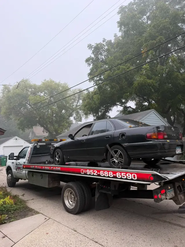 Servicio en carretera de madrugada en los Twin Cities